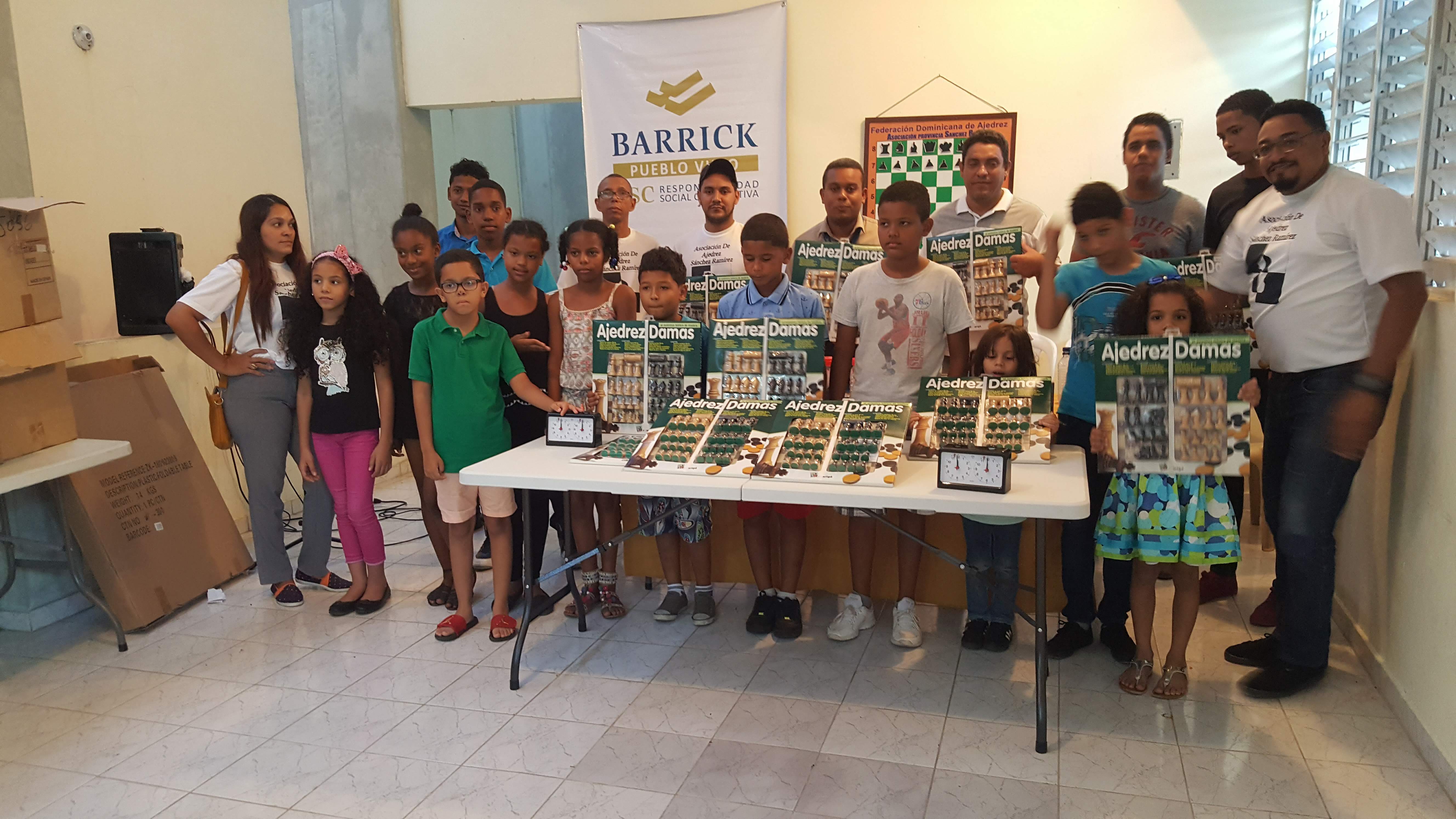 La Asociación de Ajedrez se Complace en Recibir Importantes Donaciones de la Empresa Minera Local Barrick Pueblo Viejo, Cotuí Sánchez Ramírez, Octubre .23.2018